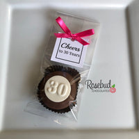 12 #30 Chocolate Covered Oreo Cookie CHEERS to 30 Years 30th Birthday Party Favors