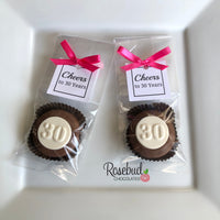 12 #30 Chocolate Covered Oreo Cookie CHEERS to 30 Years 30th Birthday Party Favors