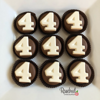 12 NUMBER FOUR #4 Chocolate Covered Oreo Cookie Candy Party Favors 4th Birthday