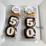 8 Sets #50 Chocolate Covered Oreo Cookies 50th Birthday LABEL Party Favors