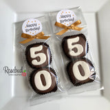8 Sets #50 Chocolate Covered Oreo Cookies 50th Birthday LABEL Party Favors