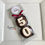 8 Sets #50 Chocolate Covered Oreo Cookies 50th Birthday LABEL Party Favors