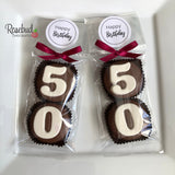 8 Sets #50 Chocolate Covered Oreo Cookies 50th Birthday LABEL Party Favors