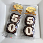 8 Sets #50 Chocolate Covered Oreo Cookie Party Favors 50th Birthday Anniversary