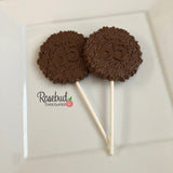 12 NUMBER SIXTY-FIVE #65 Chocolate Decorative Floral Lollipop Party Favors 65th Birthday