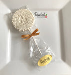 12 NUMBER SIXTY-FIVE #65 Chocolate Decorative Floral Lollipop Party Favors 65th Birthday
