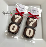 8 Sets #70 Chocolate Covered Oreo Cookies 70th Birthday LABEL Party Favors