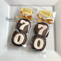 8 Sets #70 Chocolate Covered Oreo Cookie Candy Party Favors 70th Birthday
