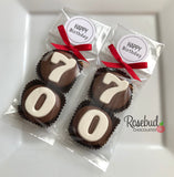 8 Sets #70 Chocolate Covered Oreo Cookies 70th Birthday LABEL Party Favors