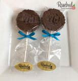 12 Chocolate #75 Decorative FLORAL Lollipop Candy Favors 75th Birthday Party