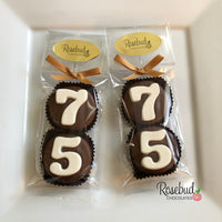 8 Sets #75 Chocolate Covered Oreo Cookie Candy Party Favors 75th Birthday