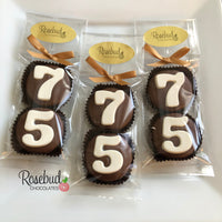 8 Sets #75 Chocolate Covered Oreo Cookie Candy Party Favors 75th Birthday