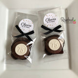 12 #75 Chocolate Covered Oreo Cookie CHEERS to 75 Years LABEL 75th Birthday Party Favors