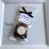 12 #75 Chocolate Covered Oreo Cookie CHEERS to 75 Years SQUARE TAGS 75th Birthday Party Favors