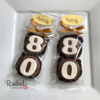 8 Sets #80 Chocolate Covered Oreo Cookie Candy Party Favors 80th Birthday