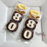 8 Sets #80 Chocolate Covered Oreo Cookie Candy Party Favors 80th Birthday