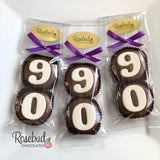 8 Sets #90 Chocolate Covered Oreo Cookie Candy Party Favors 90th Birthday