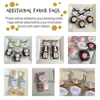 Additional Favor Tags - Personalized Scallop or Round Shaped TAG