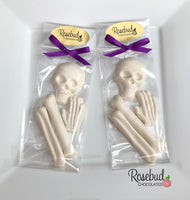 8 BAG of BONES Chocolate Skeleton Candy Party Favors