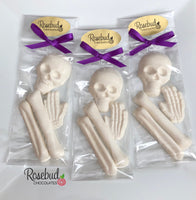 8 BAG of BONES Chocolate Skeleton Candy Party Favors