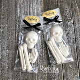 8 BAG of BONES Chocolate Skeleton Candy Party Favors