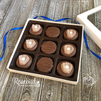 BASEBALL Glove & Ball - Chocolate Covered Oreo Cookies - 9  Piece White Gift Box Sports