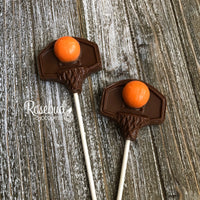 12 BASKETBALL HOOP & BALL Chocolate Lollipop Party Favors