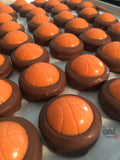 12 BASKETBALL Chocolate Covered Oreo Cookie Candy Sports Birthday Party Favors