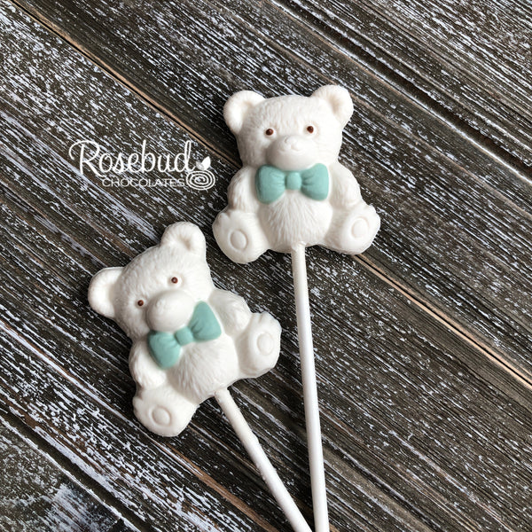Julie Bakes: Twin baby shower chocolate lollipops