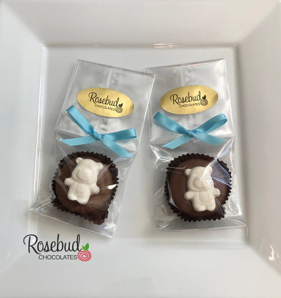12 TEDDY BEAR Chocolate Covered Oreo Cookie Candy Party Baby Shower Favors
