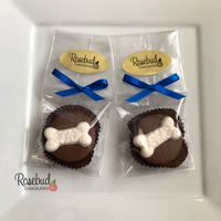 12 DOG BONE Chocolate Covered Oreo Cookie Favors