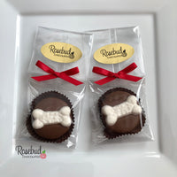 12 DOG BONE Chocolate Covered Oreo Cookie Favors