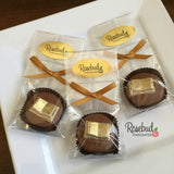 12 GOLD Dusted BOOK Chocolate Covered Oreo Cookie Candy Graduation Party Favors