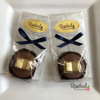 12 GOLD Dusted BOOK Chocolate Covered Oreo Cookie Candy Graduation Party Favors