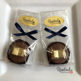 12 GOLD Dusted BOOK Chocolate Covered Oreo Cookie Candy Graduation Party Favors