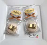 12 GOLD Dusted BOOK Chocolate Covered Oreo Cookie Candy Graduation Party Favors