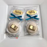 12 GOLD Dusted BOOK Chocolate Covered Oreo Cookie Candy Graduation Party Favors