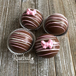 4 Pack HOT CHOCOLATE COCOA BOMBS Marshmallow BOWS Birthday Gift