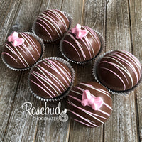 6 Pack HOT CHOCOLATE COCOA BOMBS Marshmallow BOWS Birthday Gift