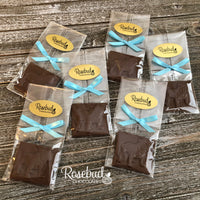12 BULLDOG Chocolate Solid Square Candy Party Favors