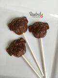 12 BULLDOG Chocolate Lollipops Candy Party Favors