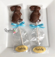 12 BUNNY Chocolate Lollipops Candy Easter Rabbit Spring Party Favors