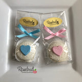 12 "BABY GIRL" or "BABY BOY" Hearts Chocolate Covered Oreo Cookie Baby Shower Party Favors