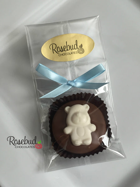 12 TEDDY BEAR Chocolate Covered Oreo Cookie Candy Party Baby