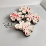12 SNOWFLAKE Candy Cane Peppermint with Dark Chocolate Party Favors