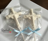 12 CROSS Large Chocolate Lollipop Religious Candy Party Favors