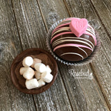 4 Pack HOT CHOCOLATE COCOA BOMBS Conversation HEARTS Marshmallow Valentine's Day Birthday Gift