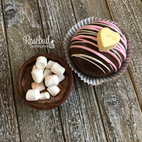 4 Pack HOT CHOCOLATE COCOA BOMBS Conversation HEARTS Marshmallow Valentine's Day Birthday Gift