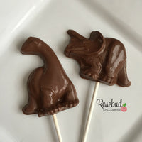 10 DINOSAUR Chocolate Lollipop Party Favors