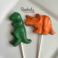 10 DINOSAUR Chocolate Lollipop Party Favors